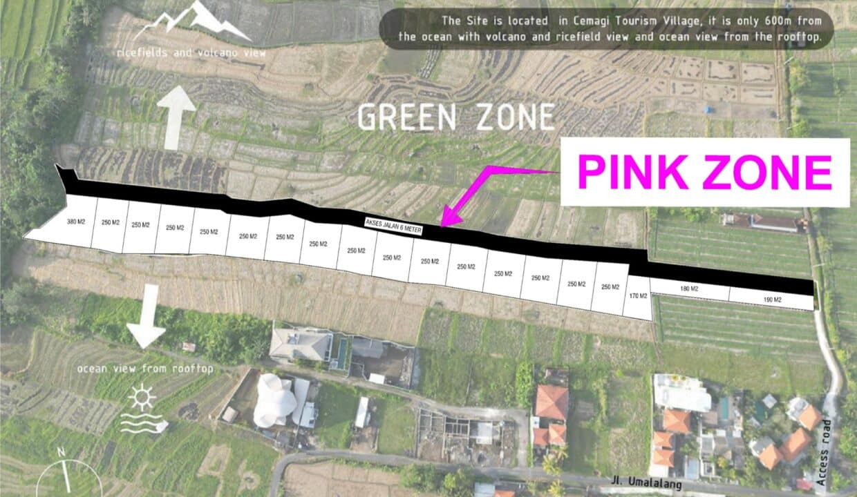 Kavling tanah zona pink Cemagi